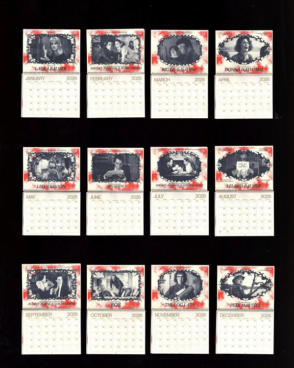 Twin Peaks Risograph Spiral-Bound 2026 Calendar - El Cholo's Kid