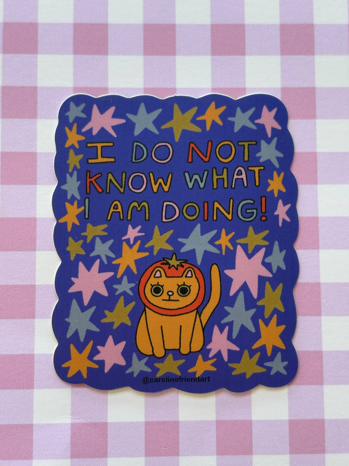 I Do Not Know What I Am Doing Sticker | Vinyl Waterproof Cat