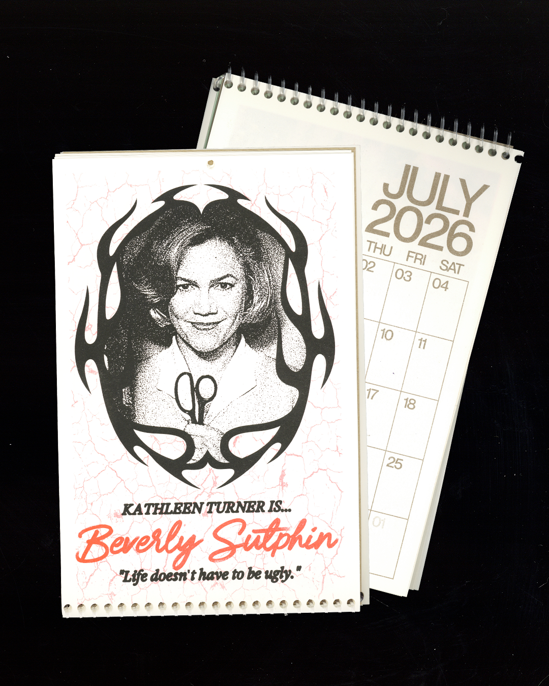 2026 Risograph-Printed John Waters Film Wall Calendar