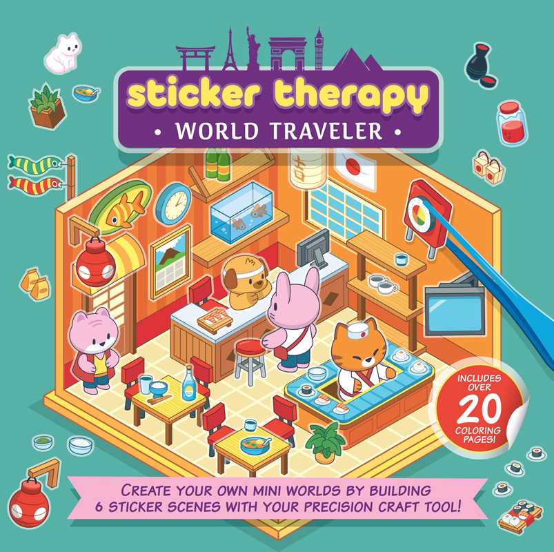Sticker Therapy: World Traveler by IglooBooks: Paperback; 66 pages / English