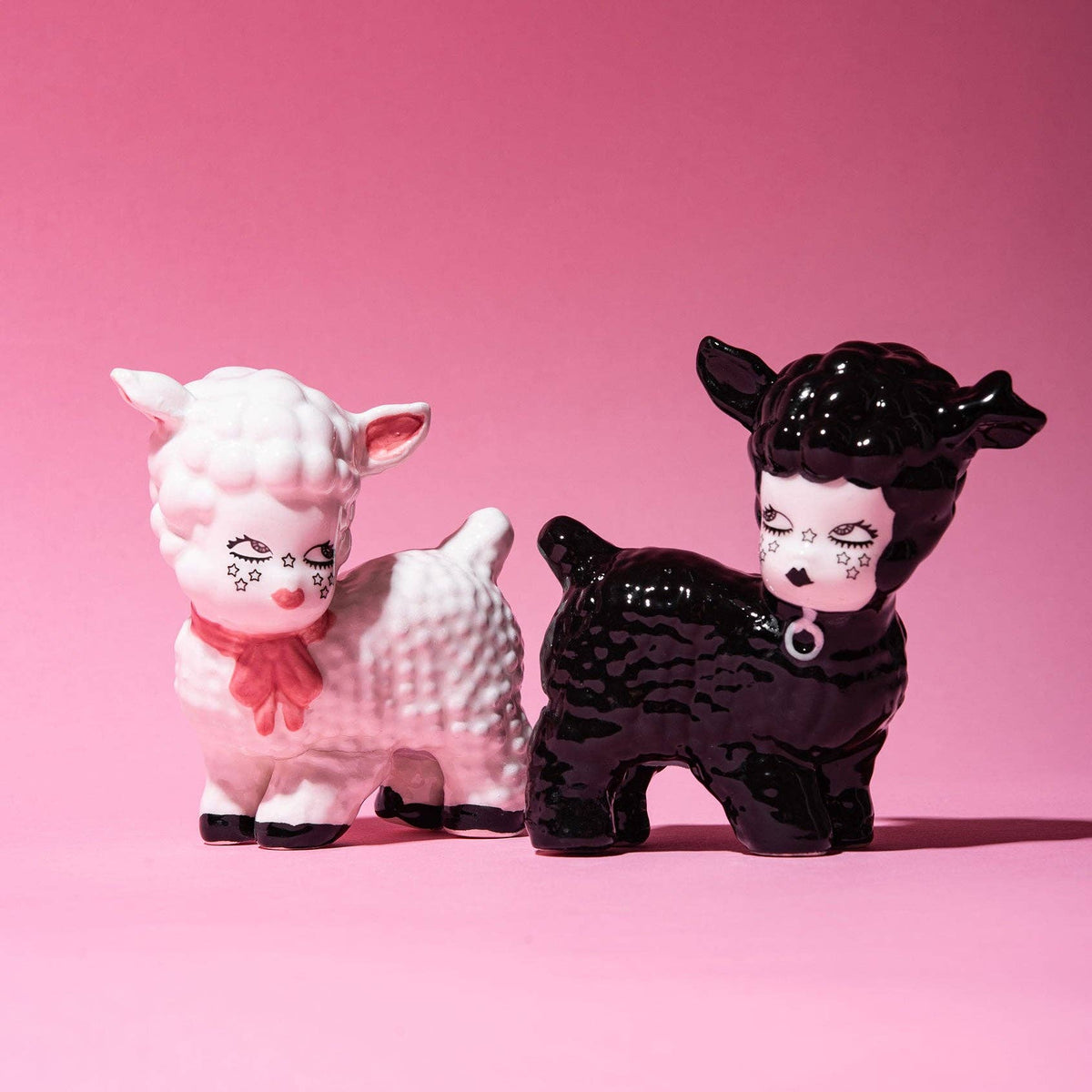 Little Lambs Ceramic Salt &amp; Pepper Shakers