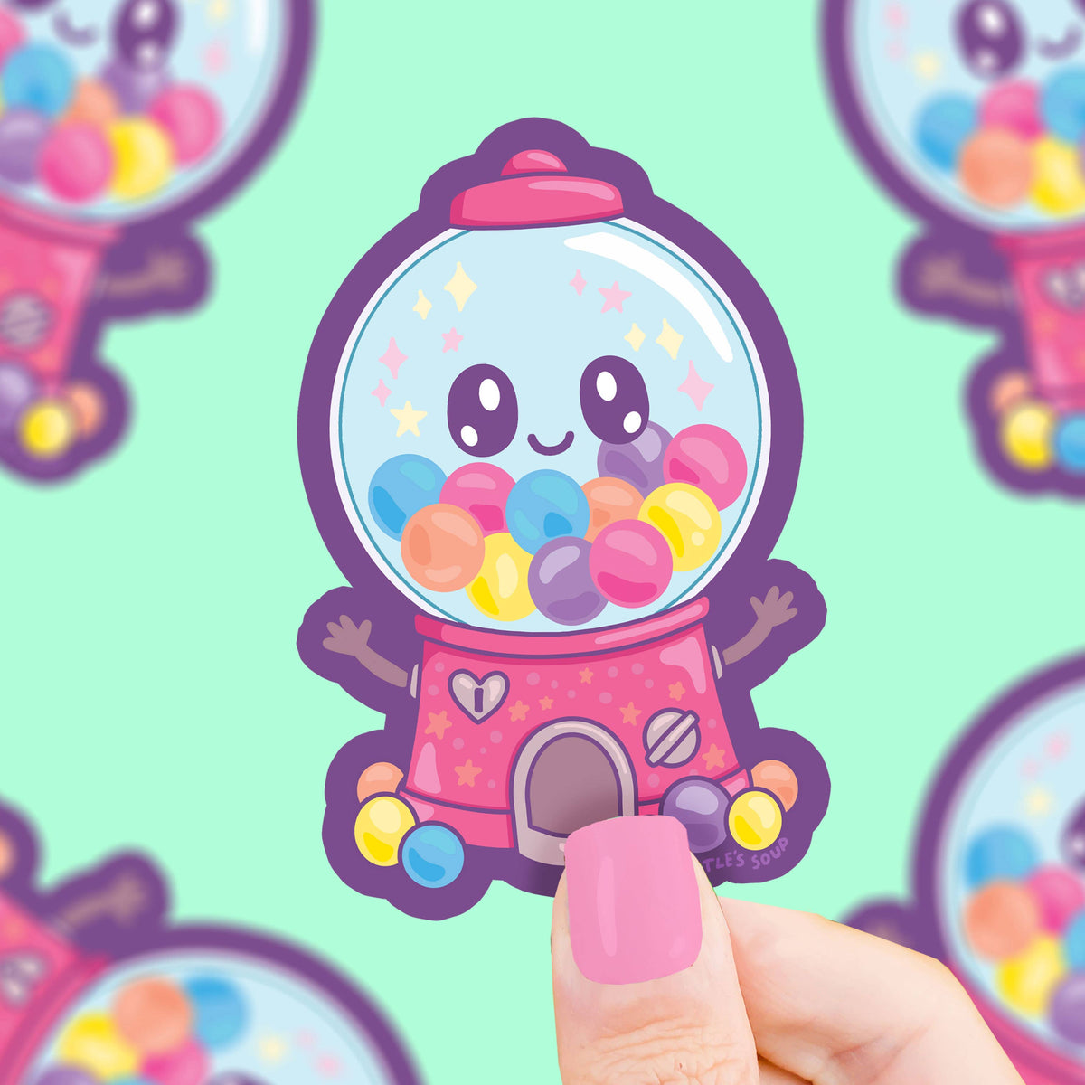 Gumball Machine Dispenser Vinyl Sticker