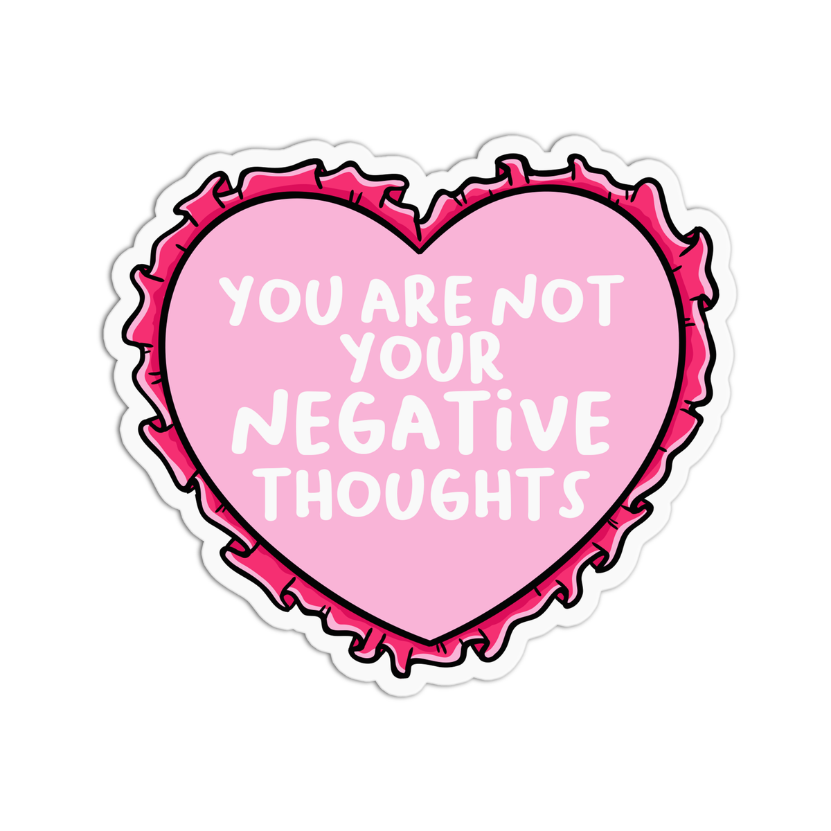 Mental Health You Are Not Vinyl Textured Stickers