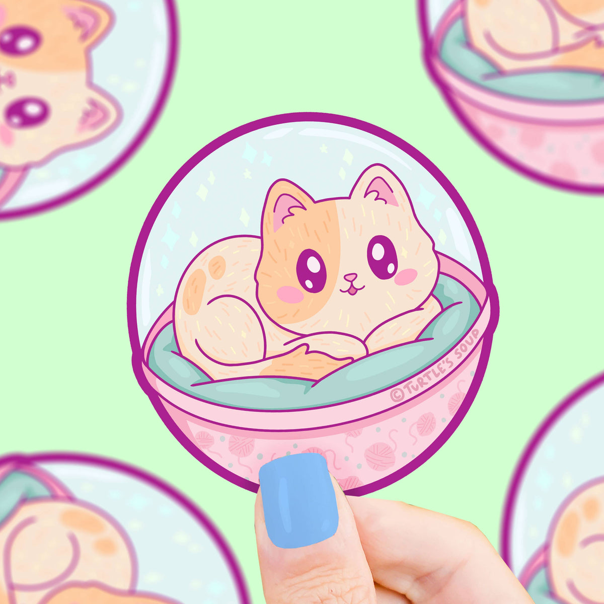 Cat Capsule Prize Toy Vinyl Sticker