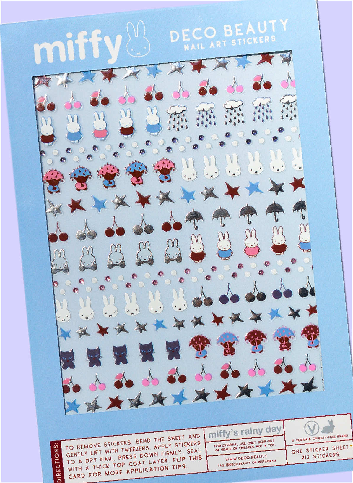 Nail Art Stickers - MIFFY'S RAINY DAY