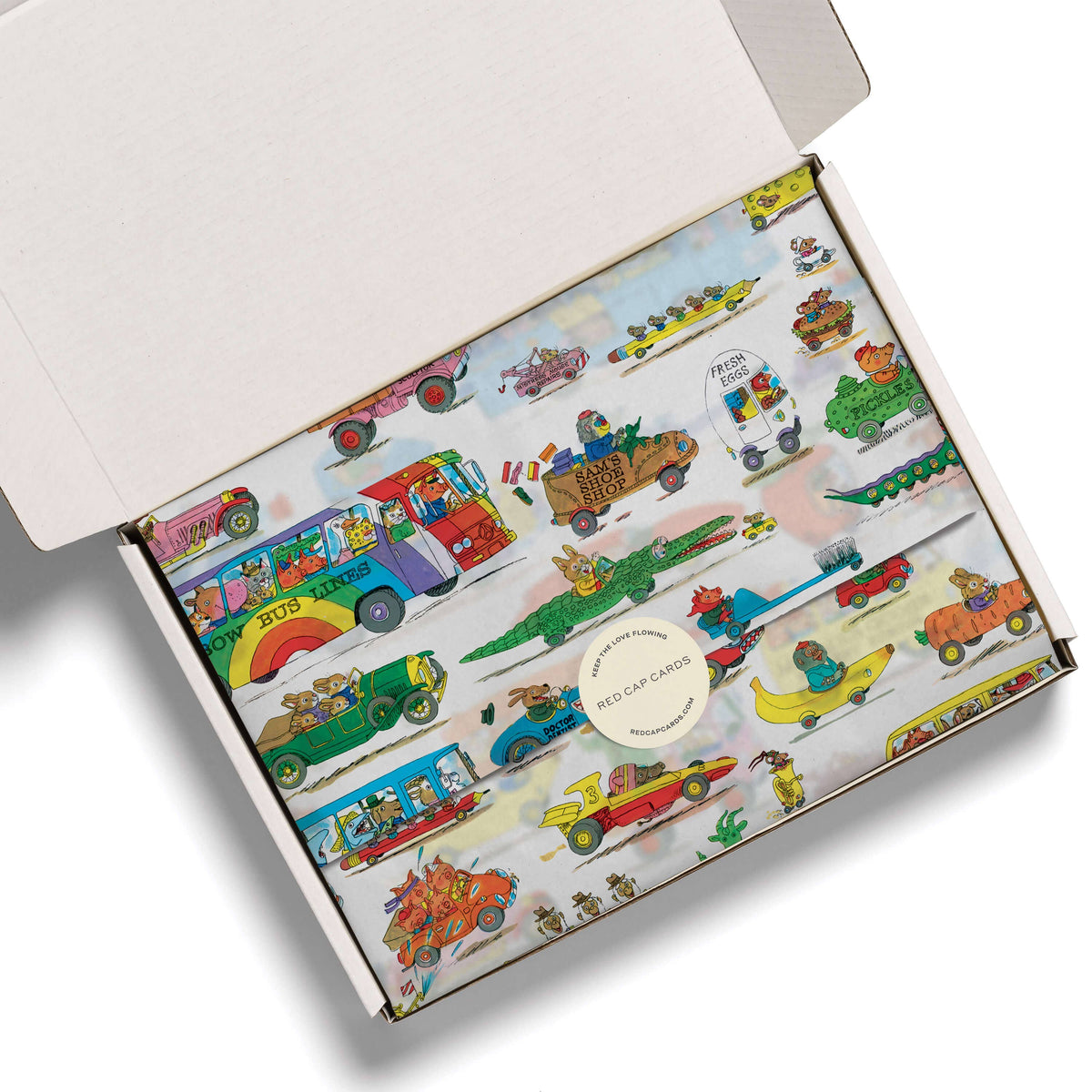 Busytown Cars tissue paper: 5 Sheets