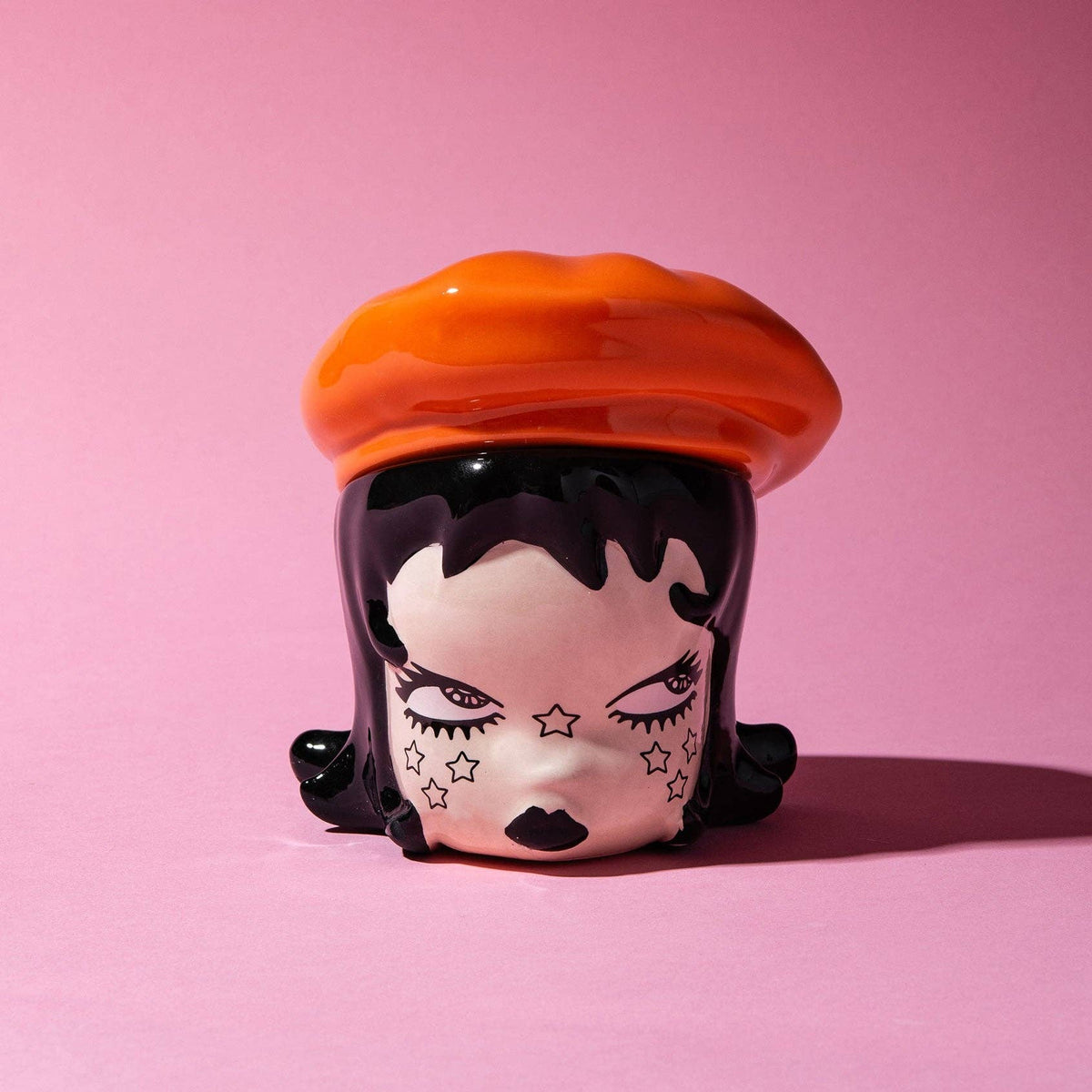 Ramona Ceramic Storage Jar: Red Beret