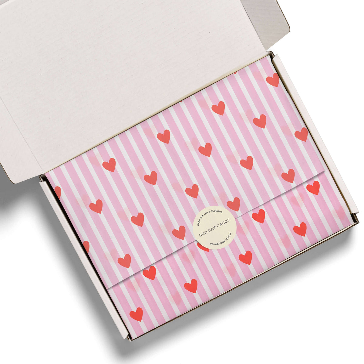 Red and Pink Hearts tissue paper: 5 Sheets