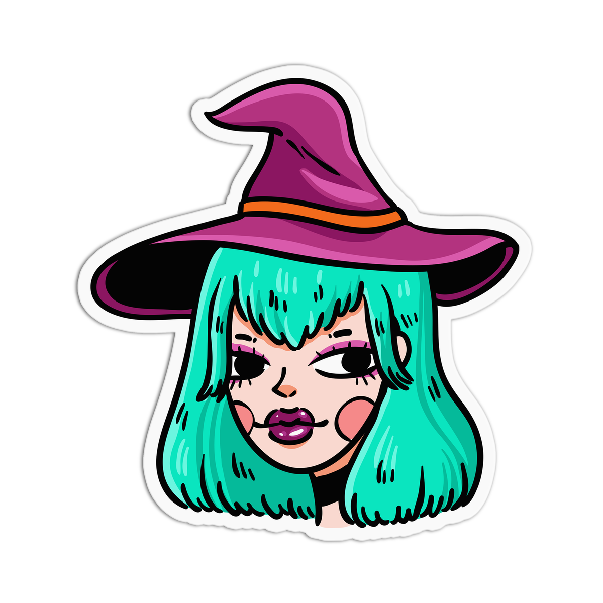 Halloween Witch Vinyl Waterproof Stickers