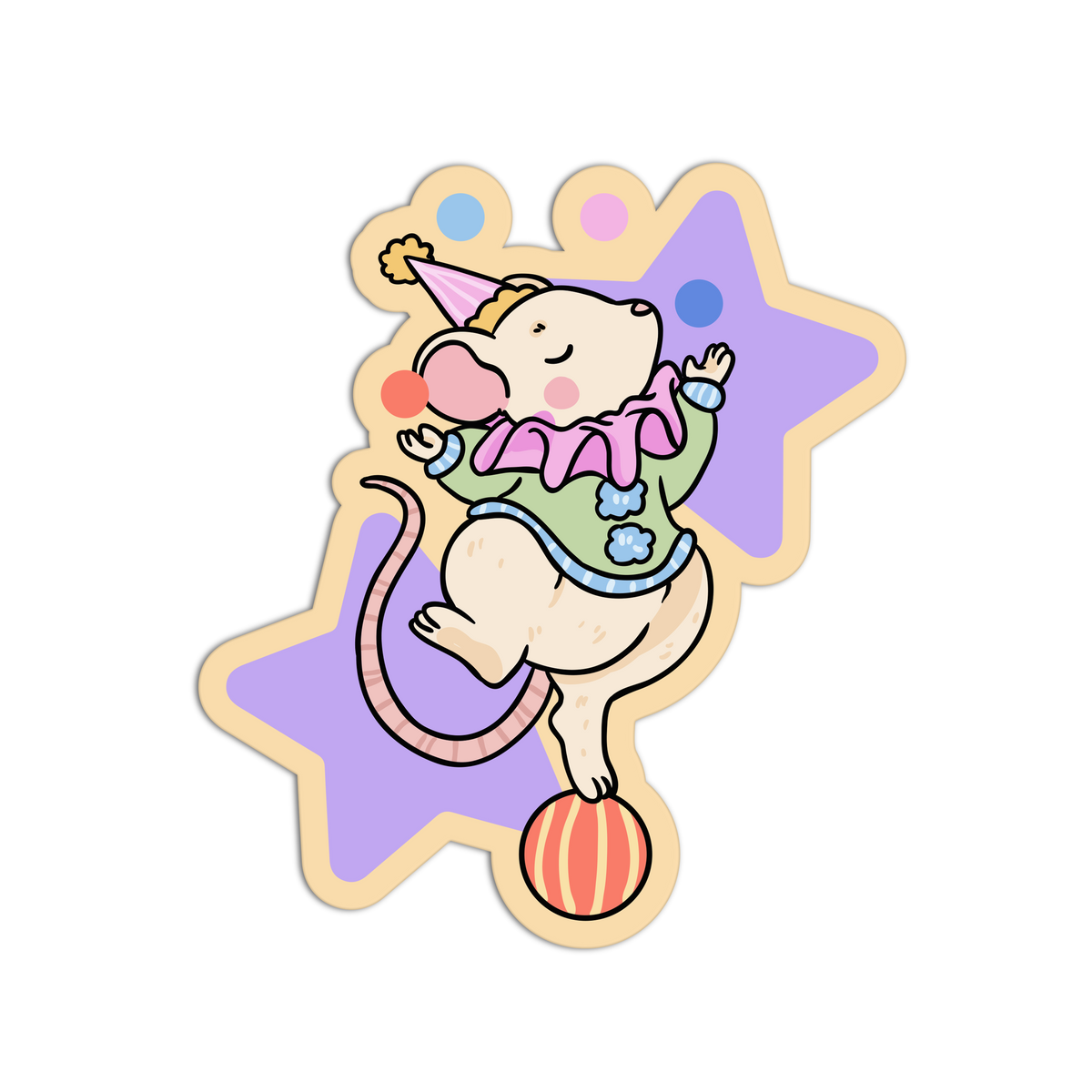 Mimi the Marvelous Coquette Carnival Textured Stickers