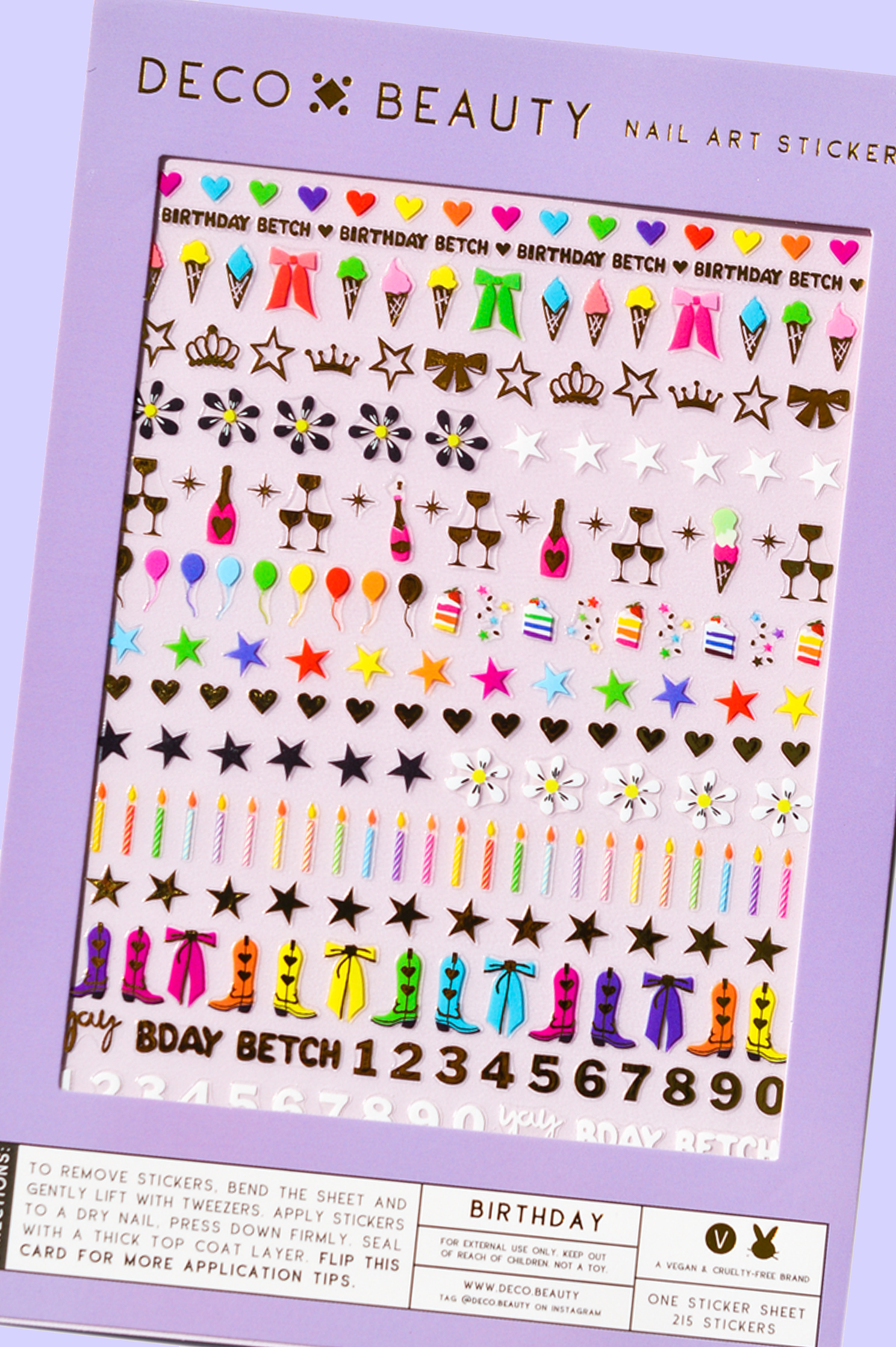 Nail Art Stickers - Birthday