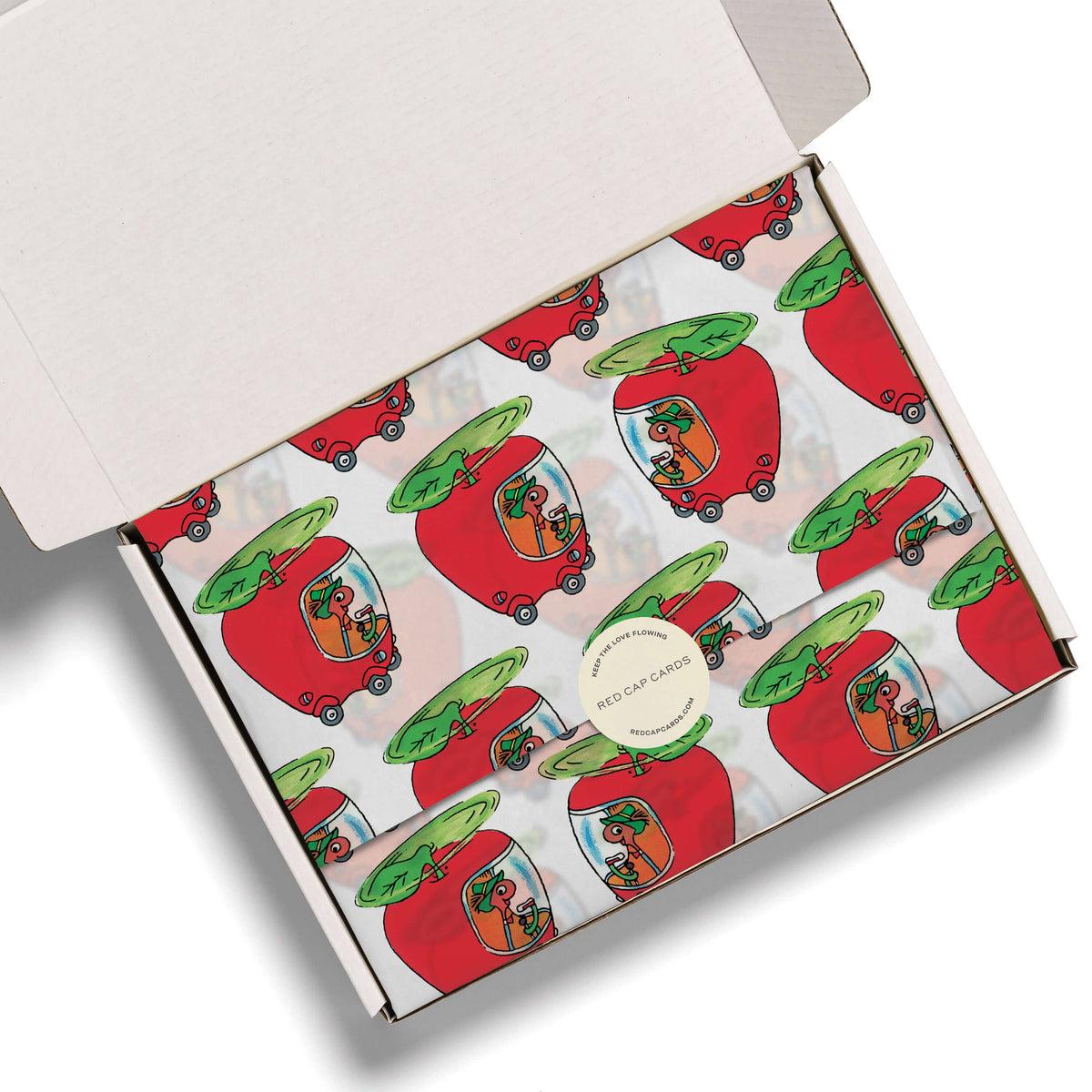 Lowly's Apple Car tissue paper: 5 Sheets