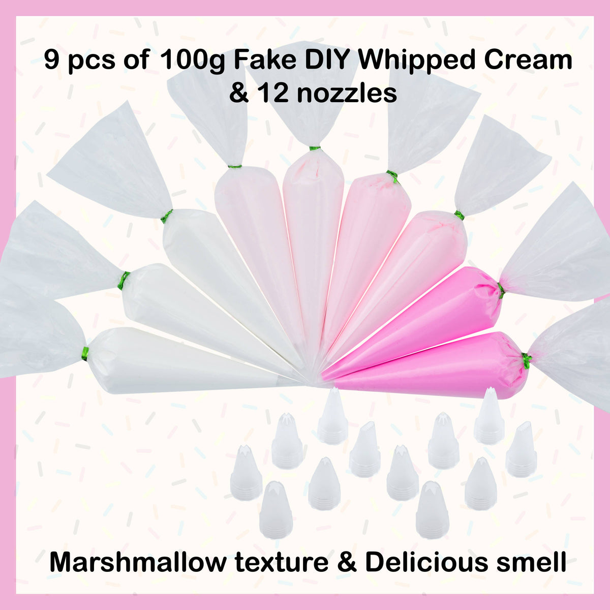 White &amp; Pinks Decoden Cream Set