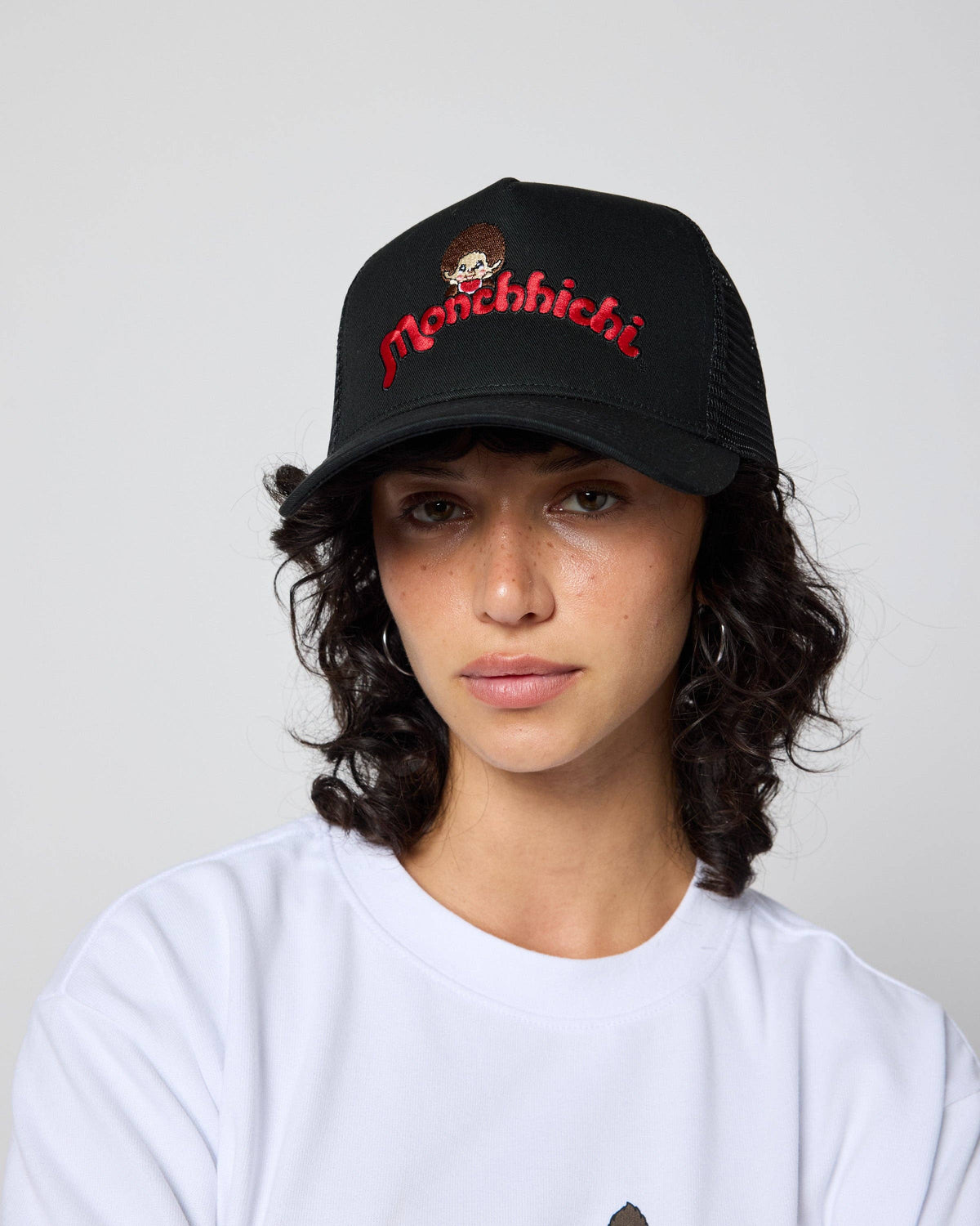 Monchhichi™ Logo Trucker Hat, Charcoal