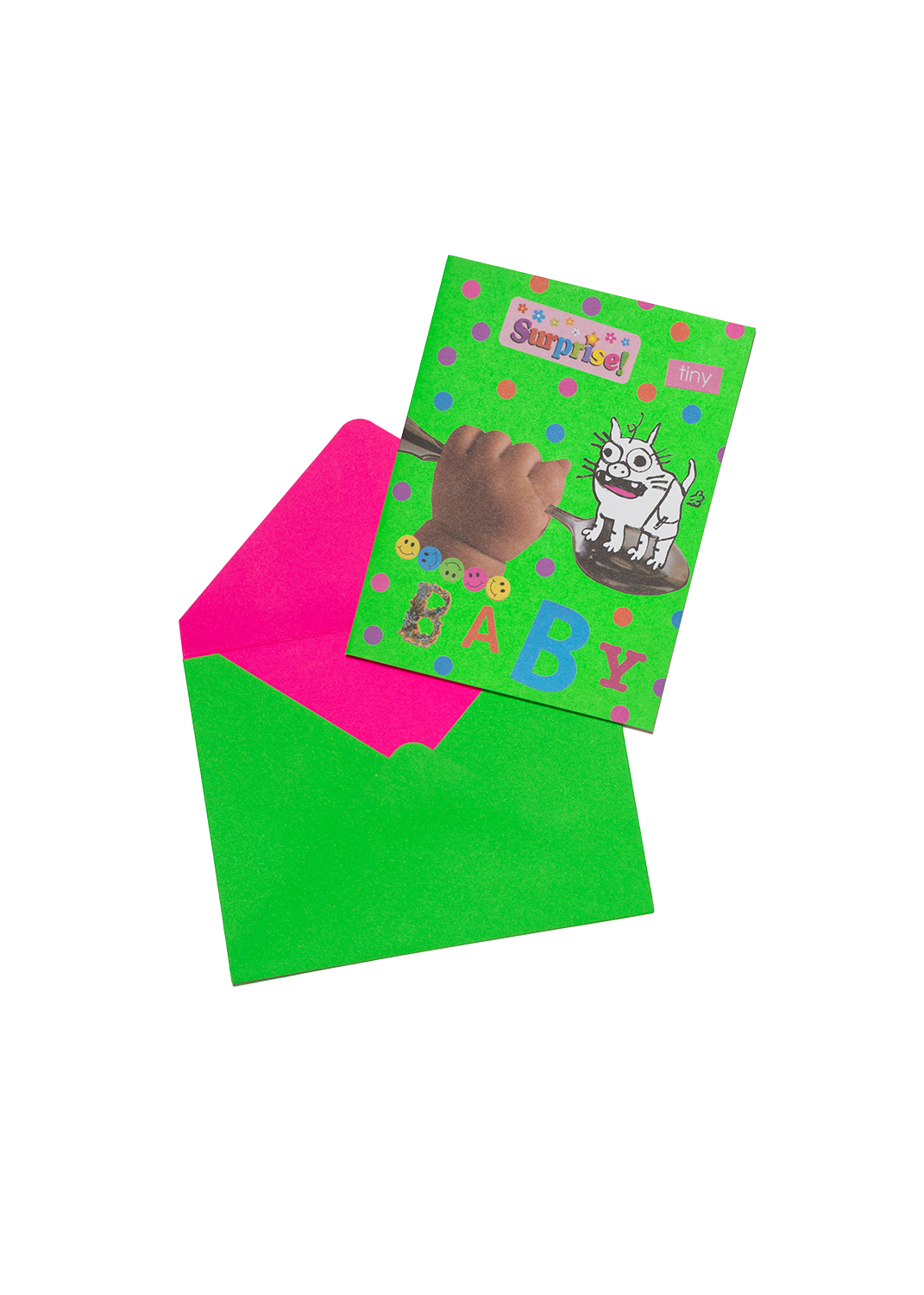 Surprise tiny baby card