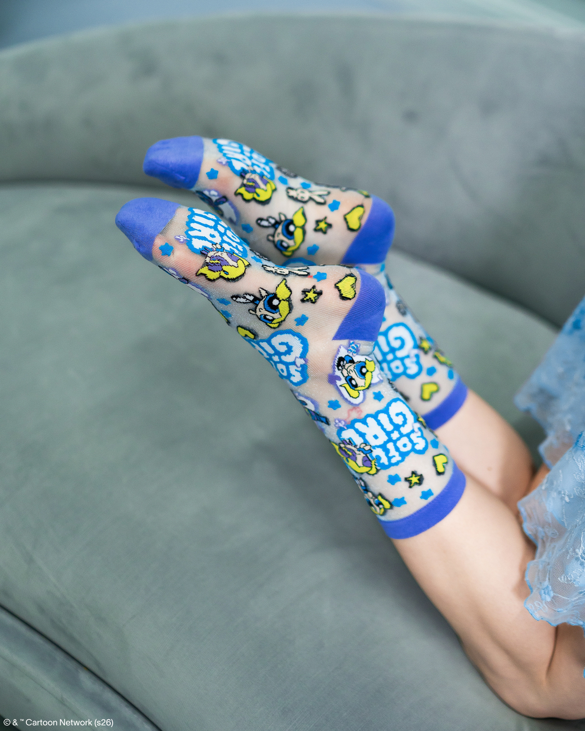 The Powerpuff Girls™ Bubbles Shimmer Sheer Crew Sock