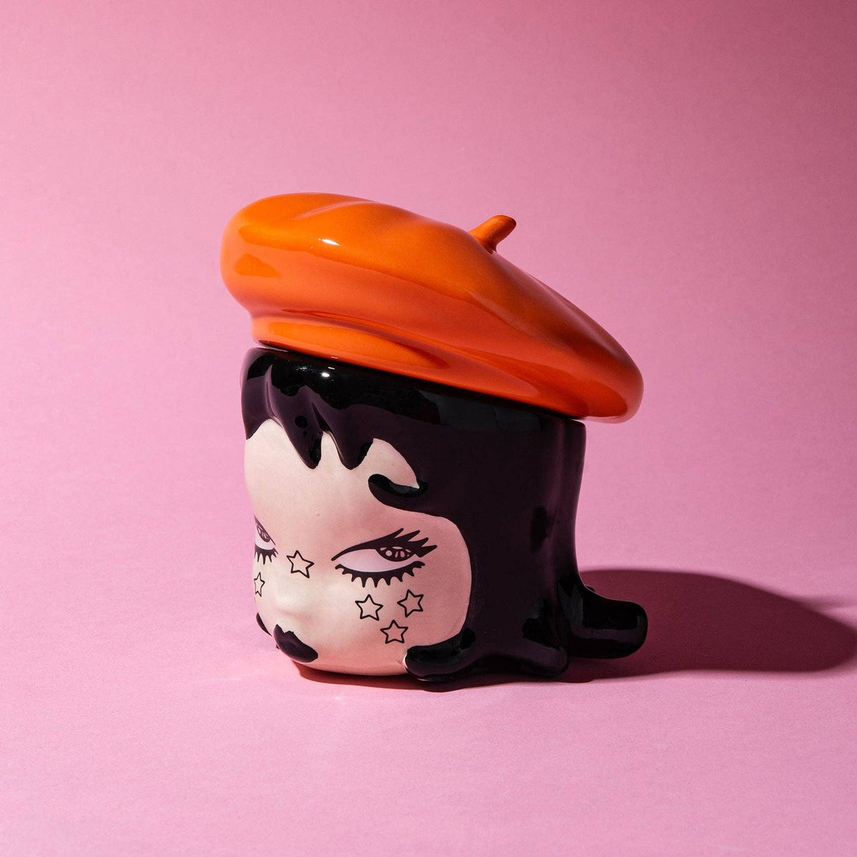 Ramona Ceramic Storage Jar: Red Beret