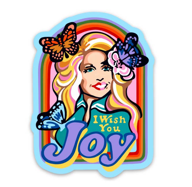 I Wish You Joy Sticker M 3”x2.5” Nashville Smoky Mountain