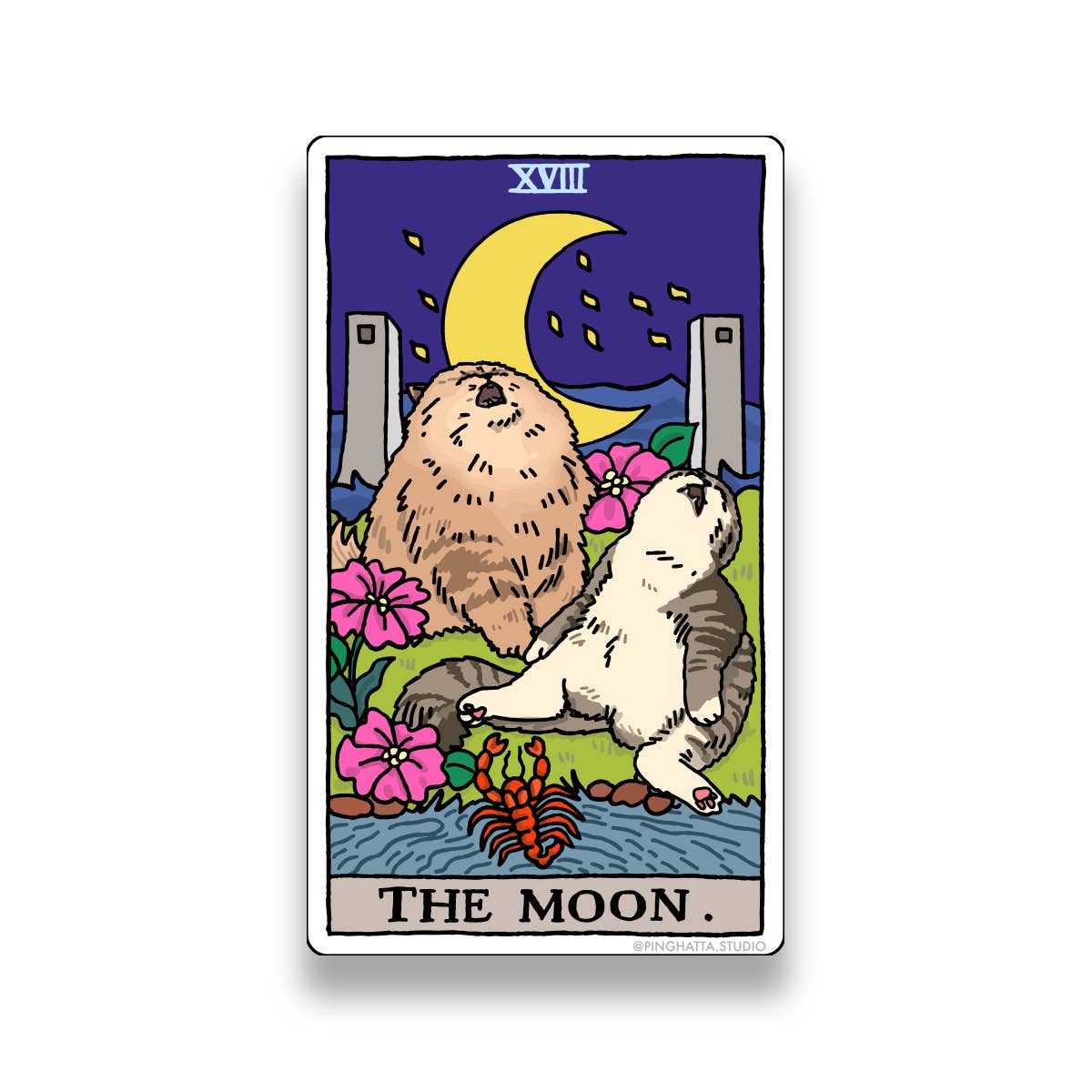 Tarot Cat Meme Die-cut Stickers: The Devil