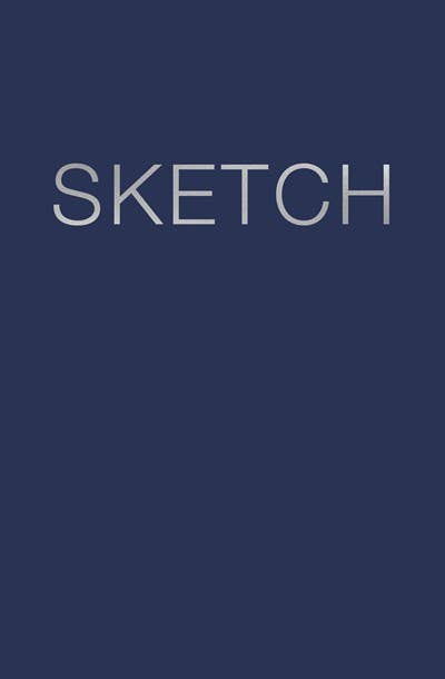 "Sketch" Medium Indigo Layflat Sketchbook