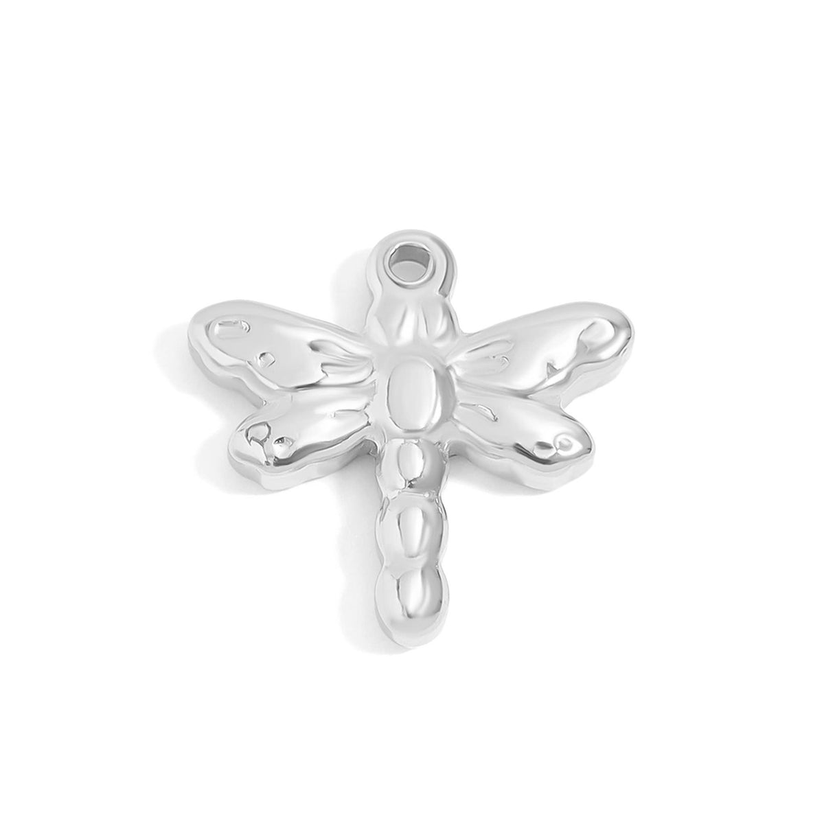 18K Gold PVD Stainless Steel Dragonfly Charm: Gold