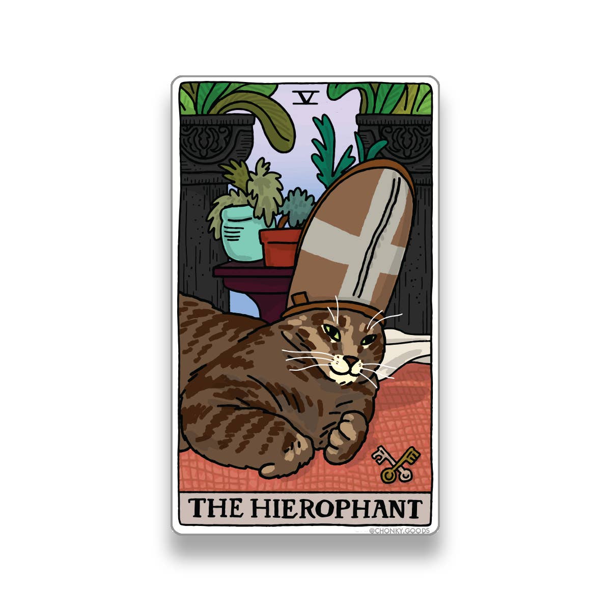 Tarot Cat Meme Die-cut Stickers: The Devil