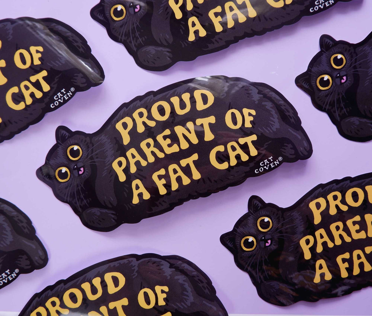 Fat Cat (Black) - Bumper Sticker
