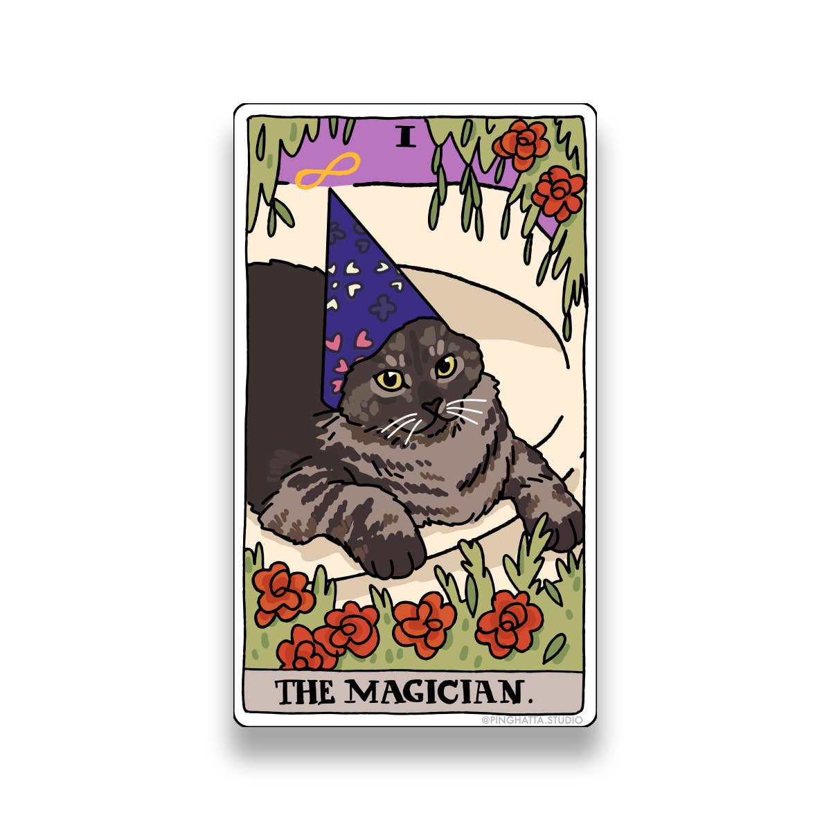 Tarot Cat Meme Die-cut Stickers: The Lovers