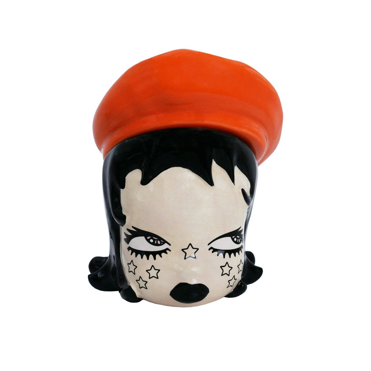 Ramona Ceramic Storage Jar: Red Beret