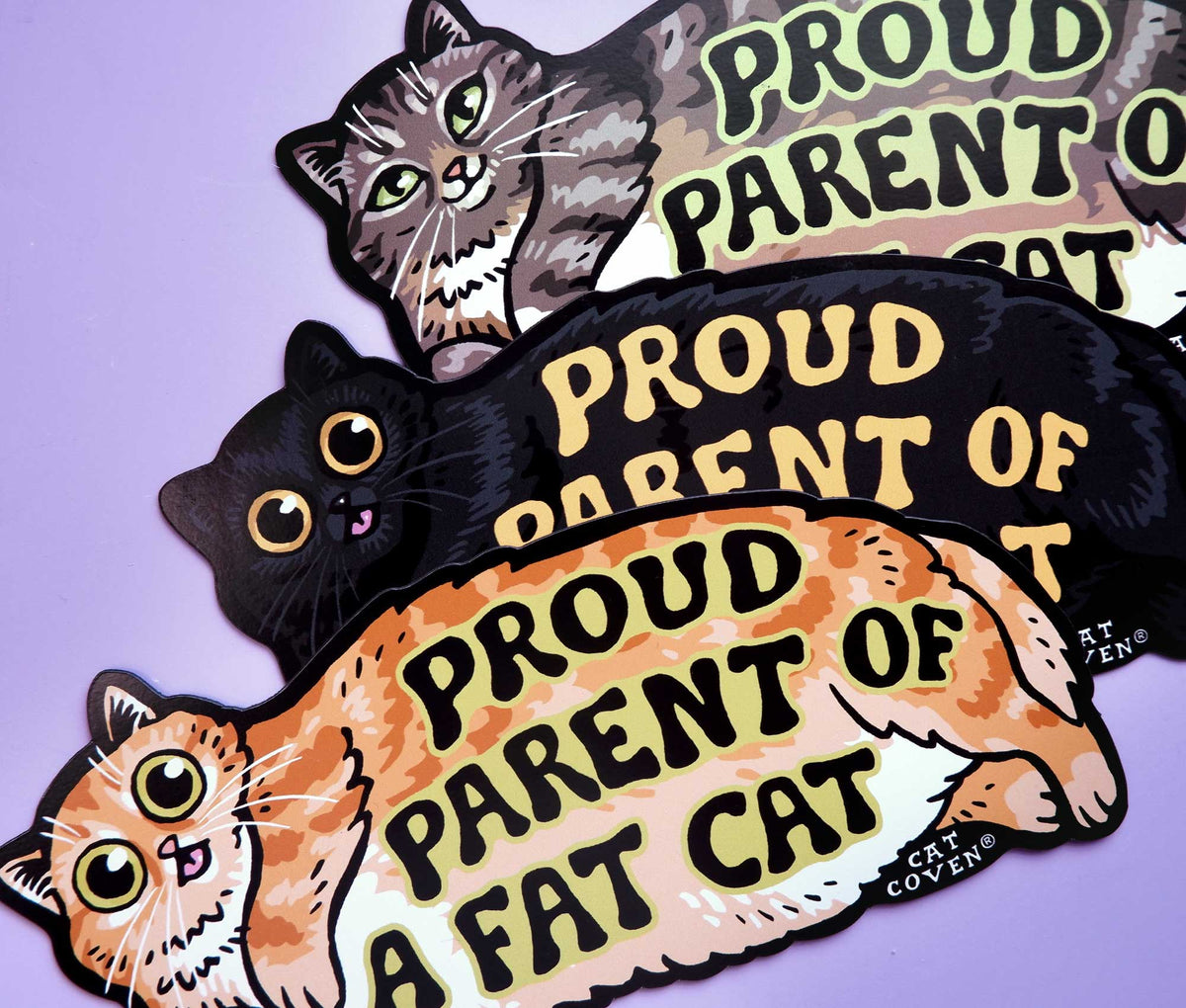 Fat Cat (Orange) - Car Magnet