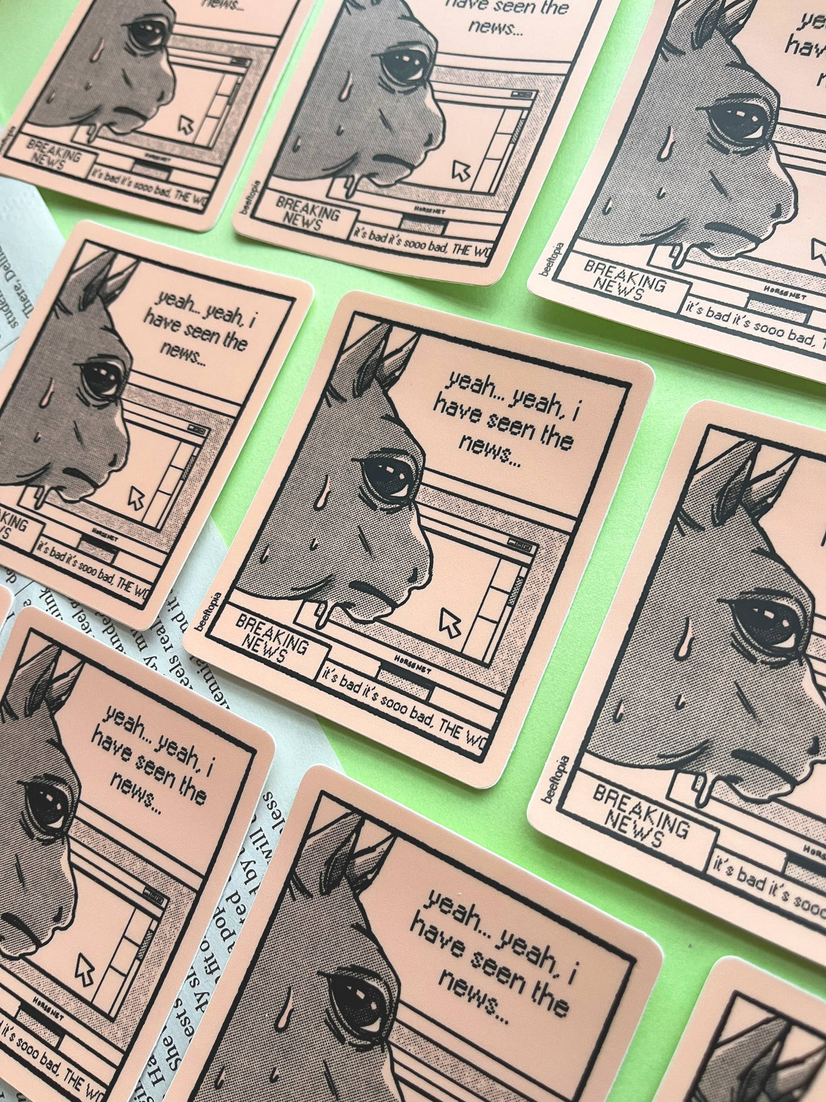 Bad News Horse Waterproof Vinyl Sticker