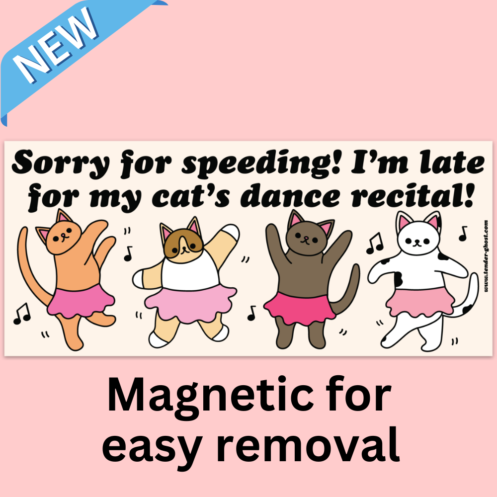 My Cat&#39;s Dance Recital Bumper Magnet