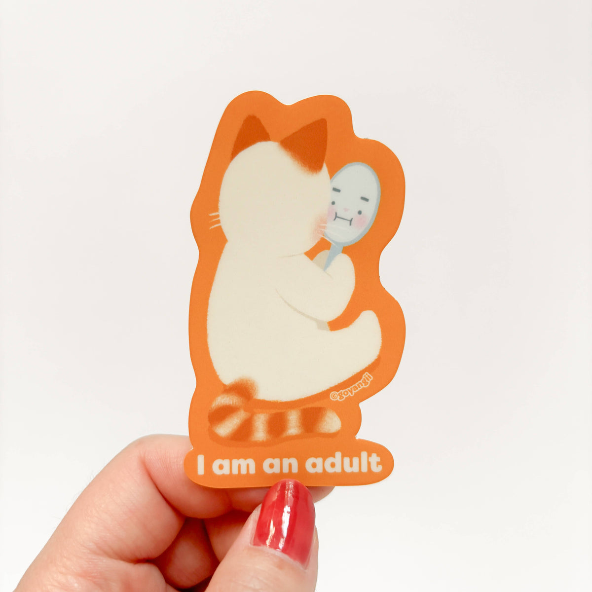 Adult Cat Waterproof Vinyl Sticker