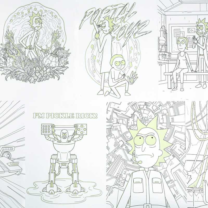 Rick and Morty Glow-in-the-Dark Coloring Book by Editors of Thunder Bay Press: Paperback; 76 pages / English
