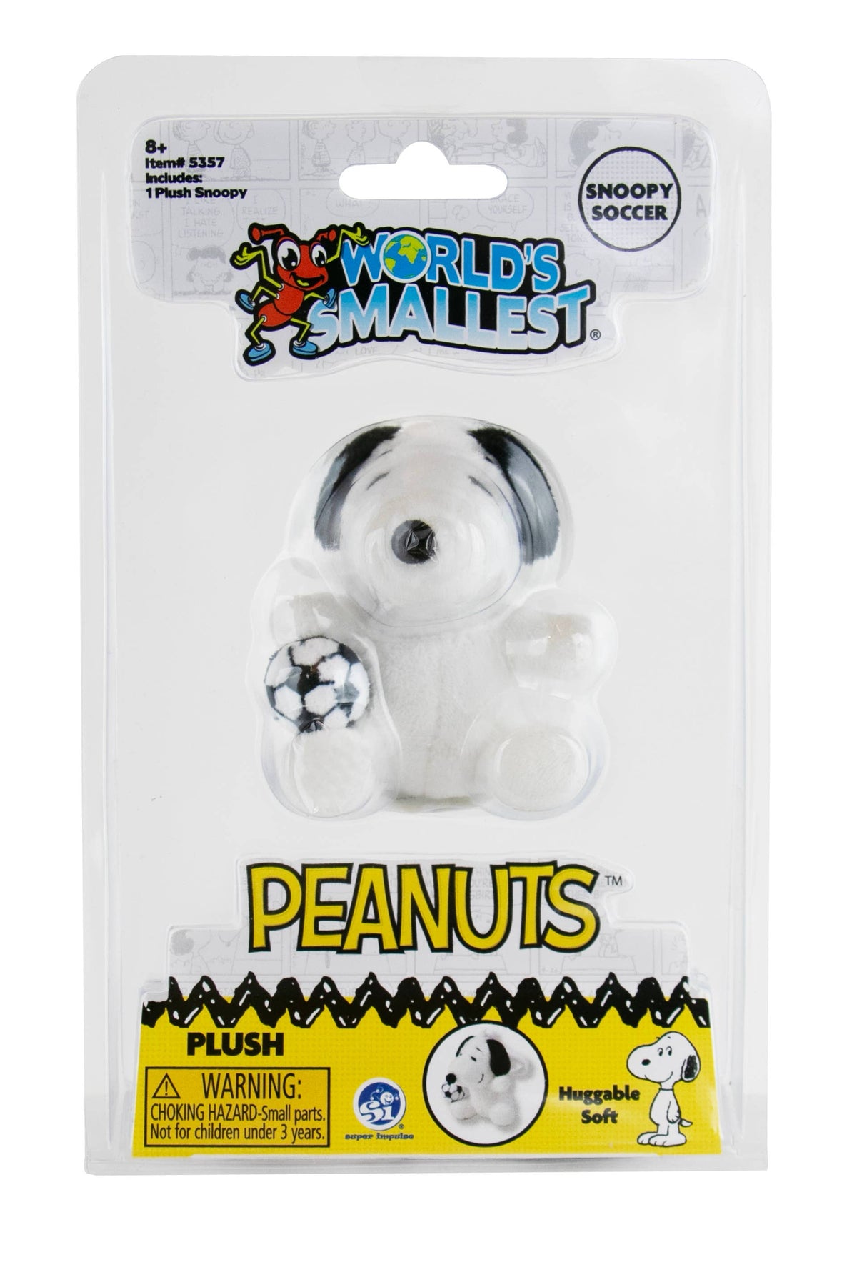 World's Smallest Spoopy Peanuts soccer plush figurine