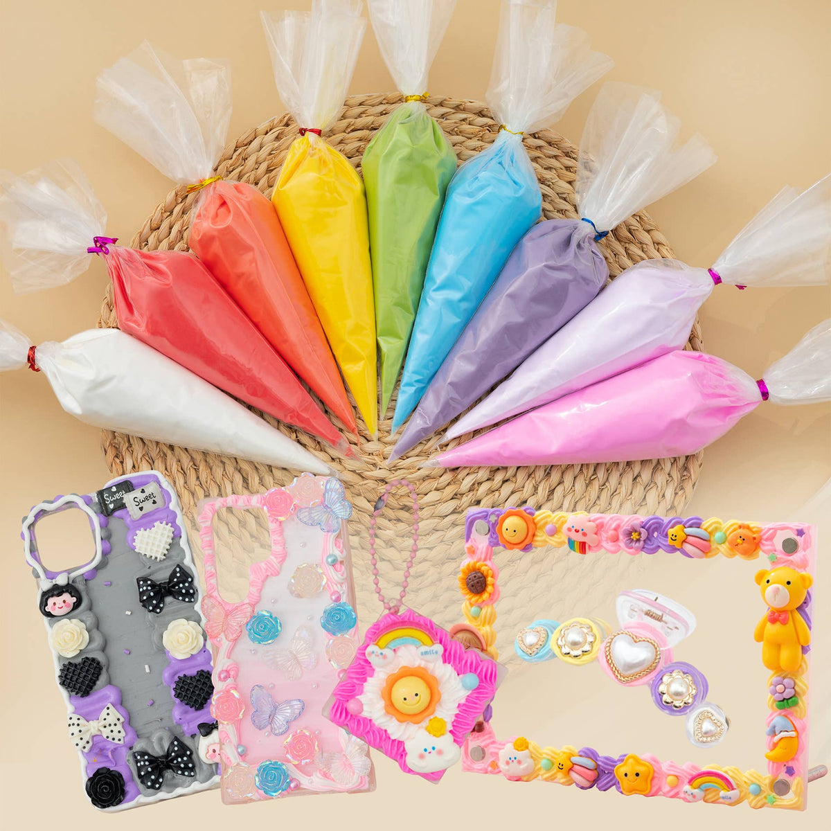 Rainbow Decoden Cream Set