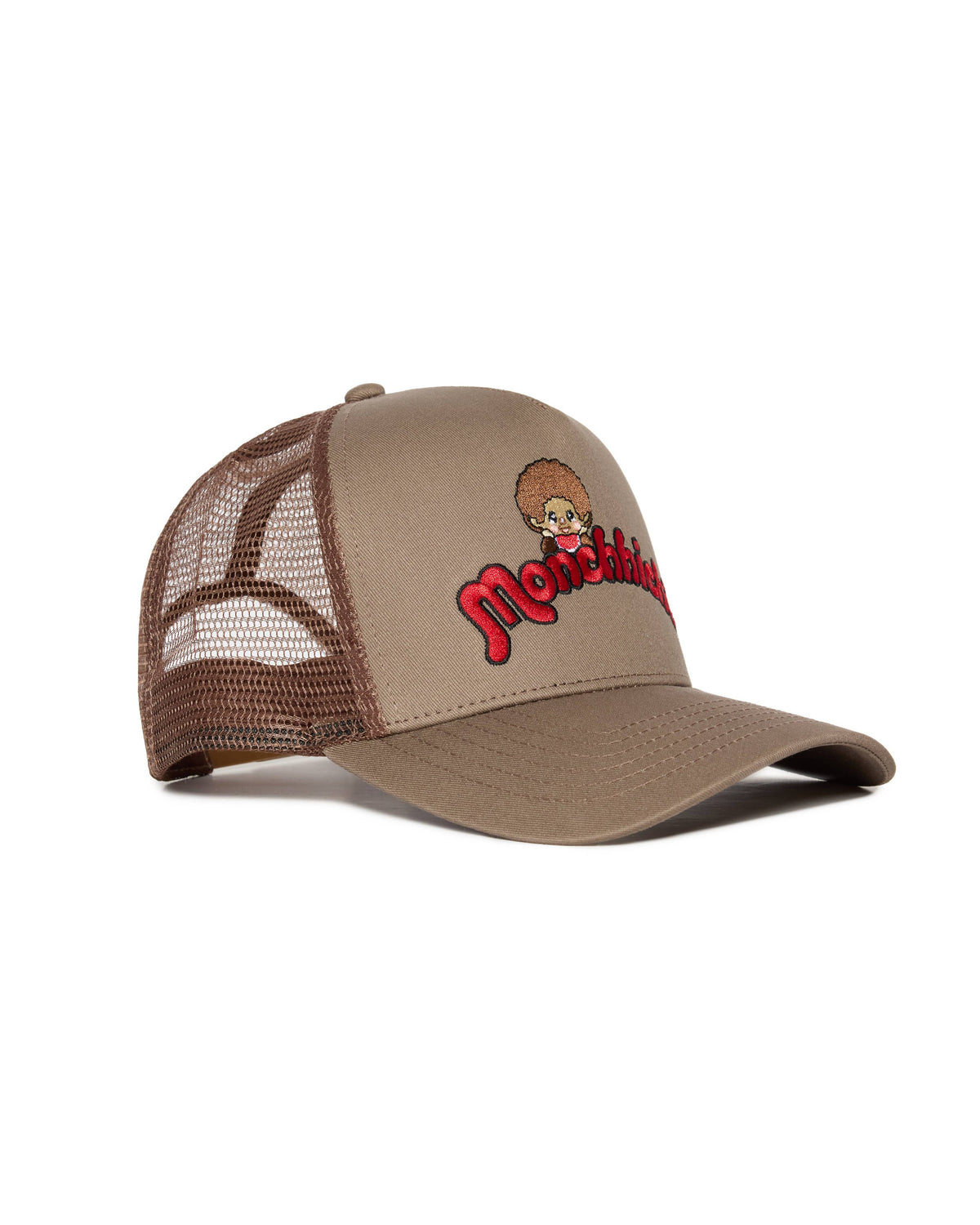 Monchhichi™ Logo Trucker Hat, Brown