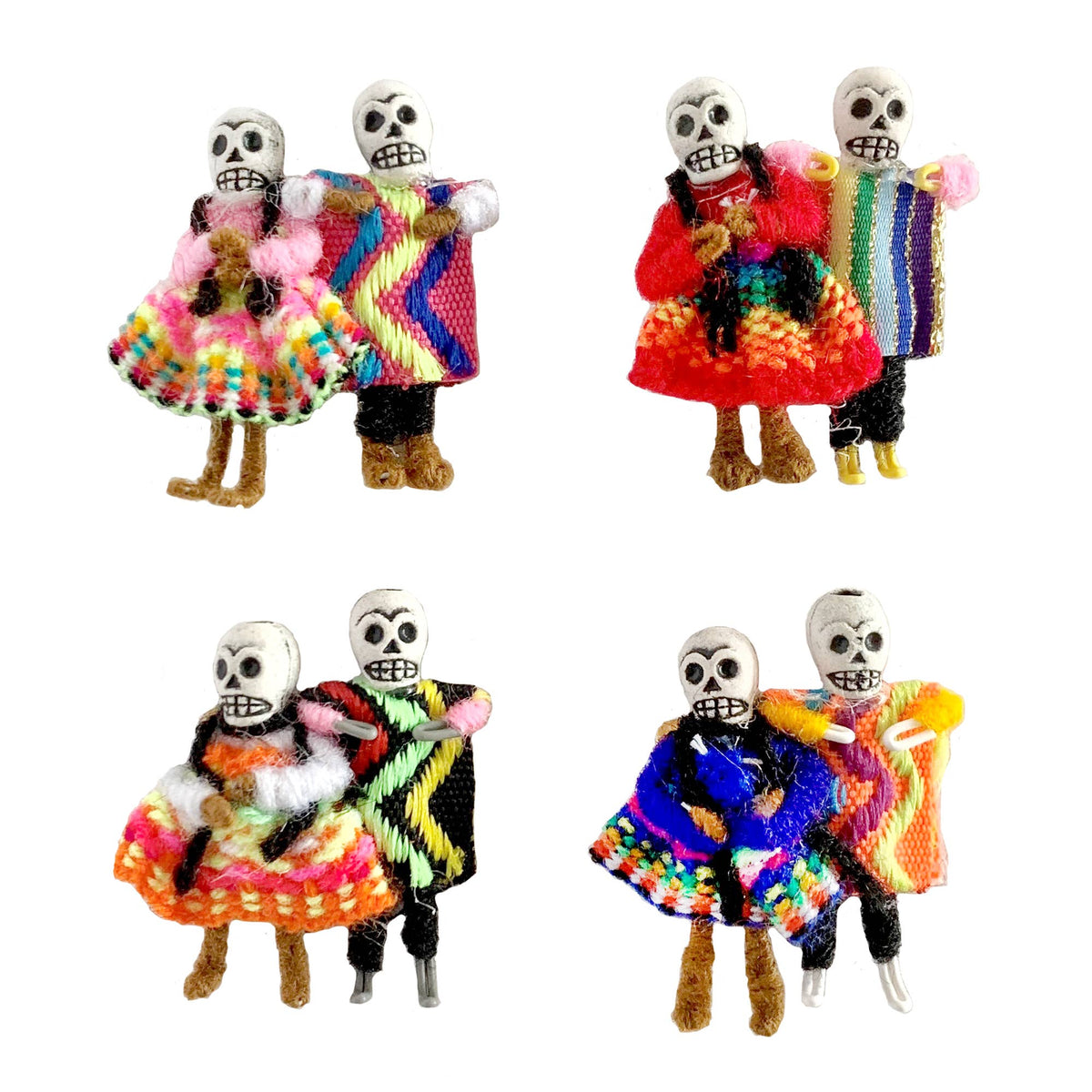 Skeleton Cholita Pin, Peru: 3.5x3cm