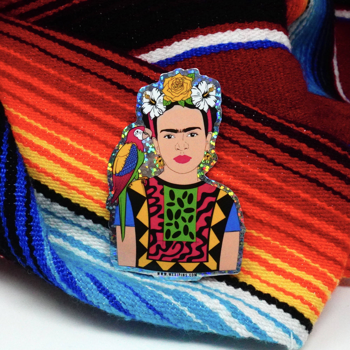 Frida Parrot 3&quot; Sticker