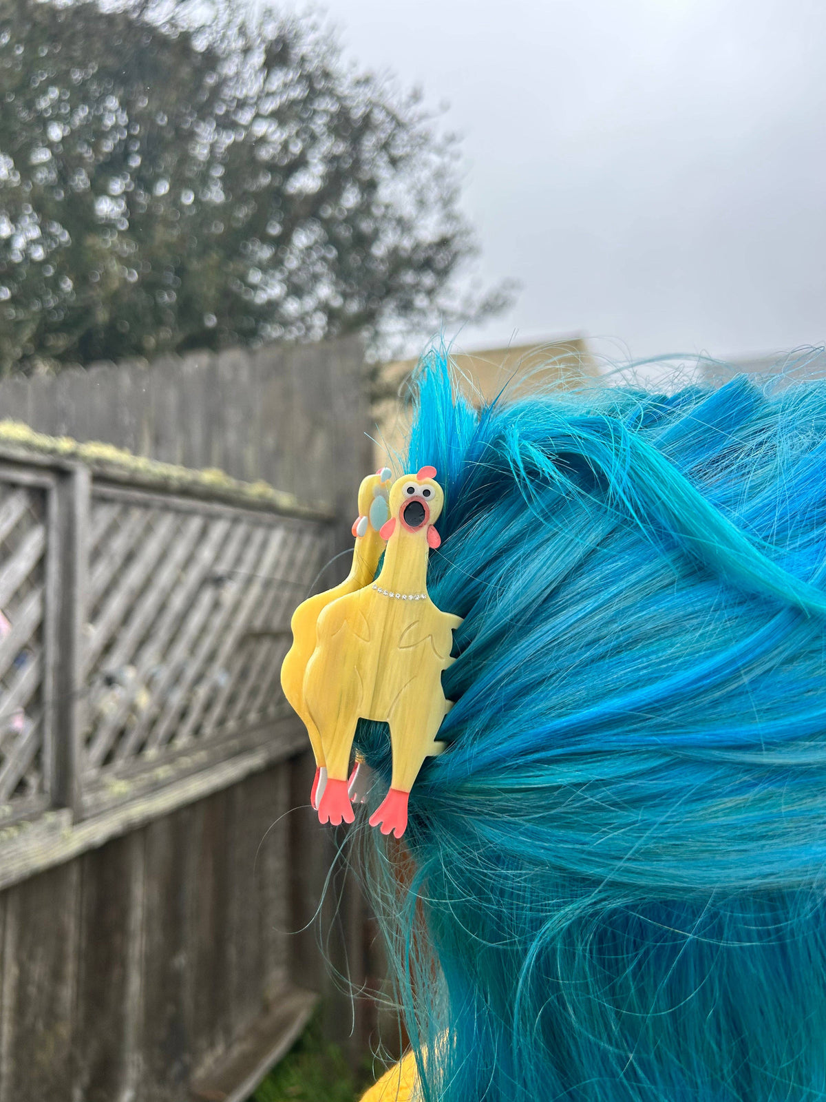 Rubber Chicken Hair Claw
