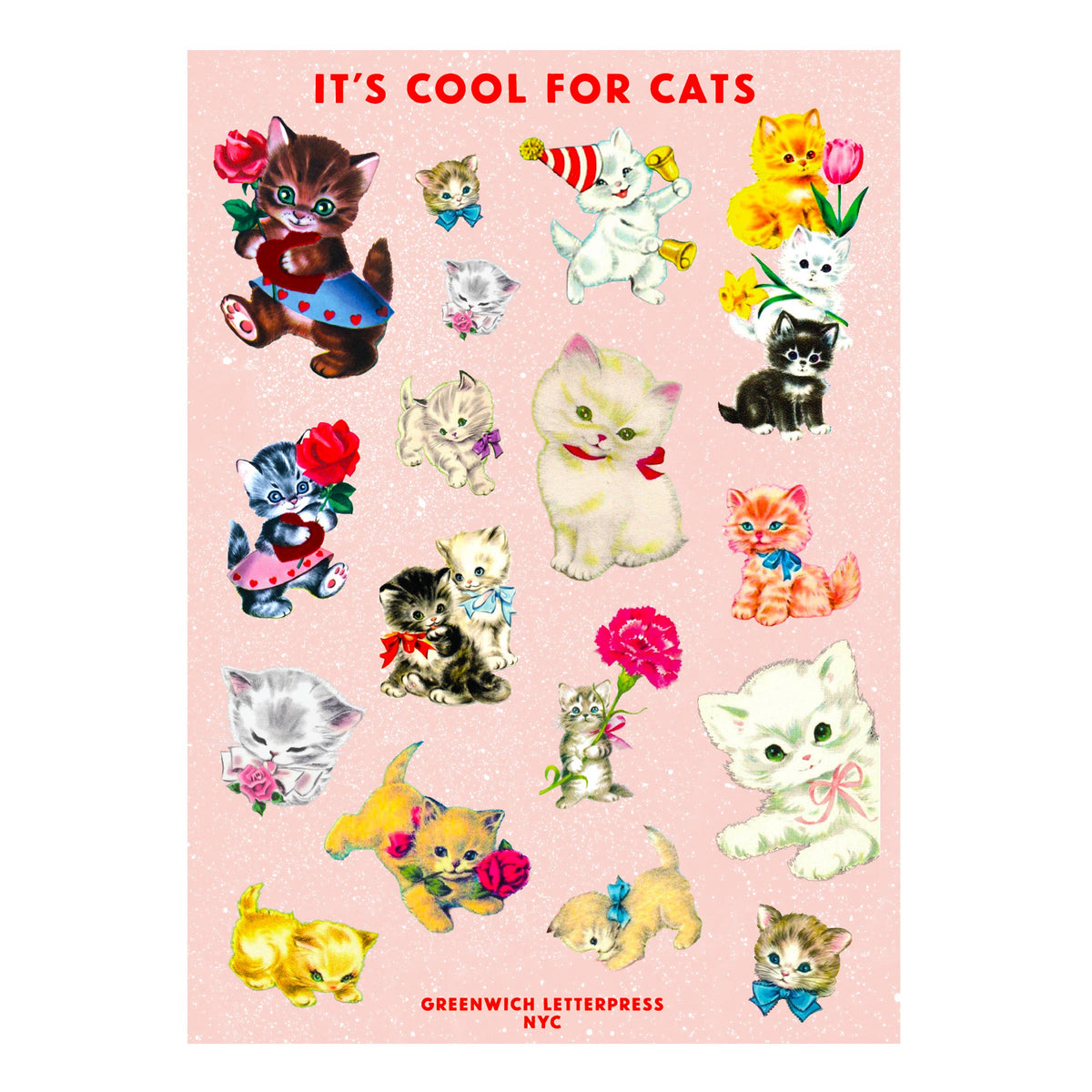 Cool For Cats Sticker Sheet – Cute & Retro Die-Cut Stickers