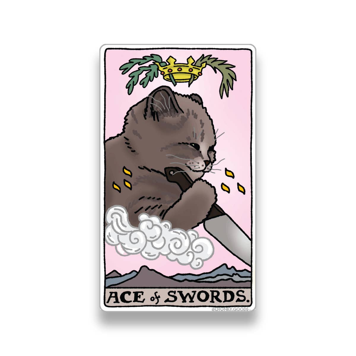 Tarot Cat Meme Die-cut Stickers: Judgement