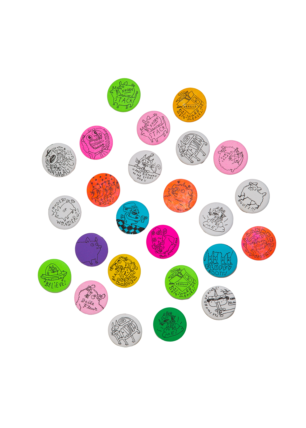 1.5” circle pinback buttons