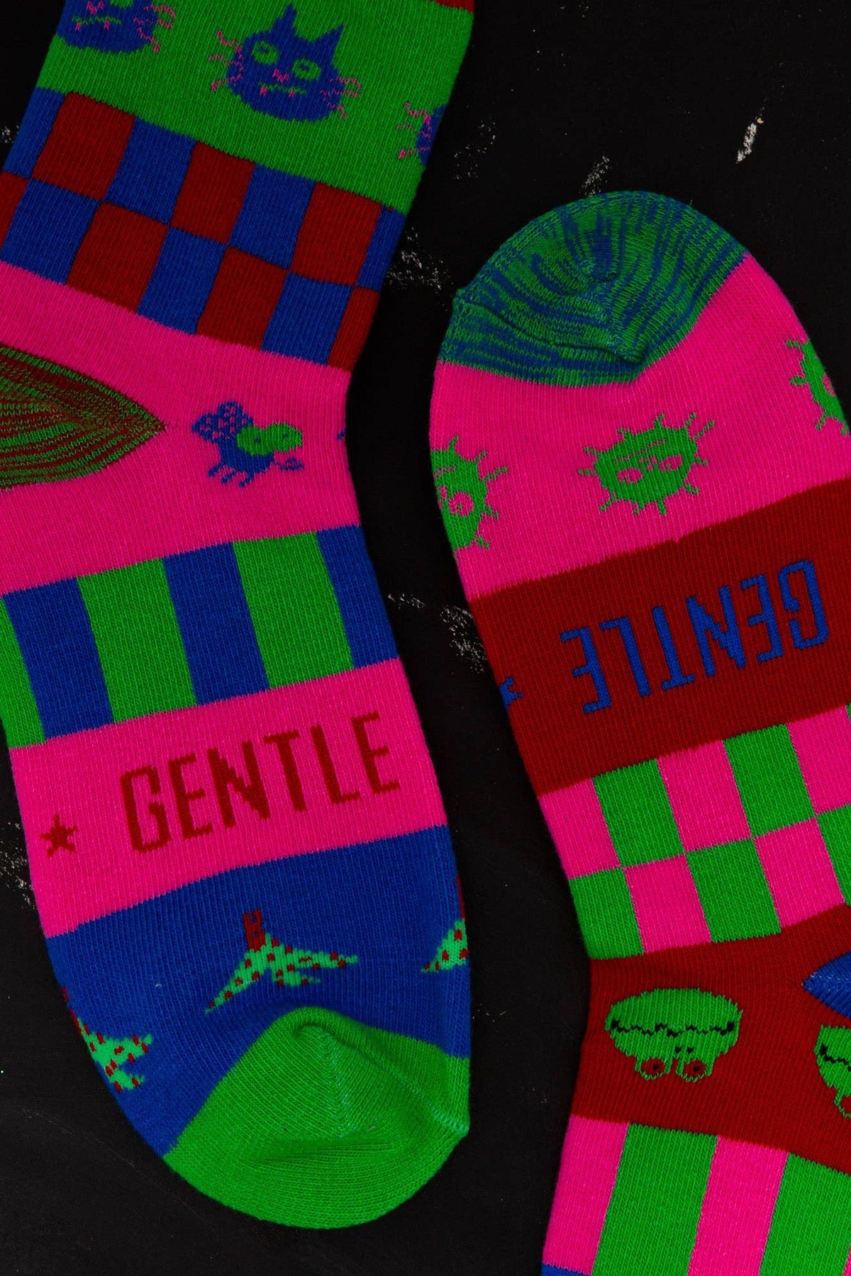 Wacky crew socks