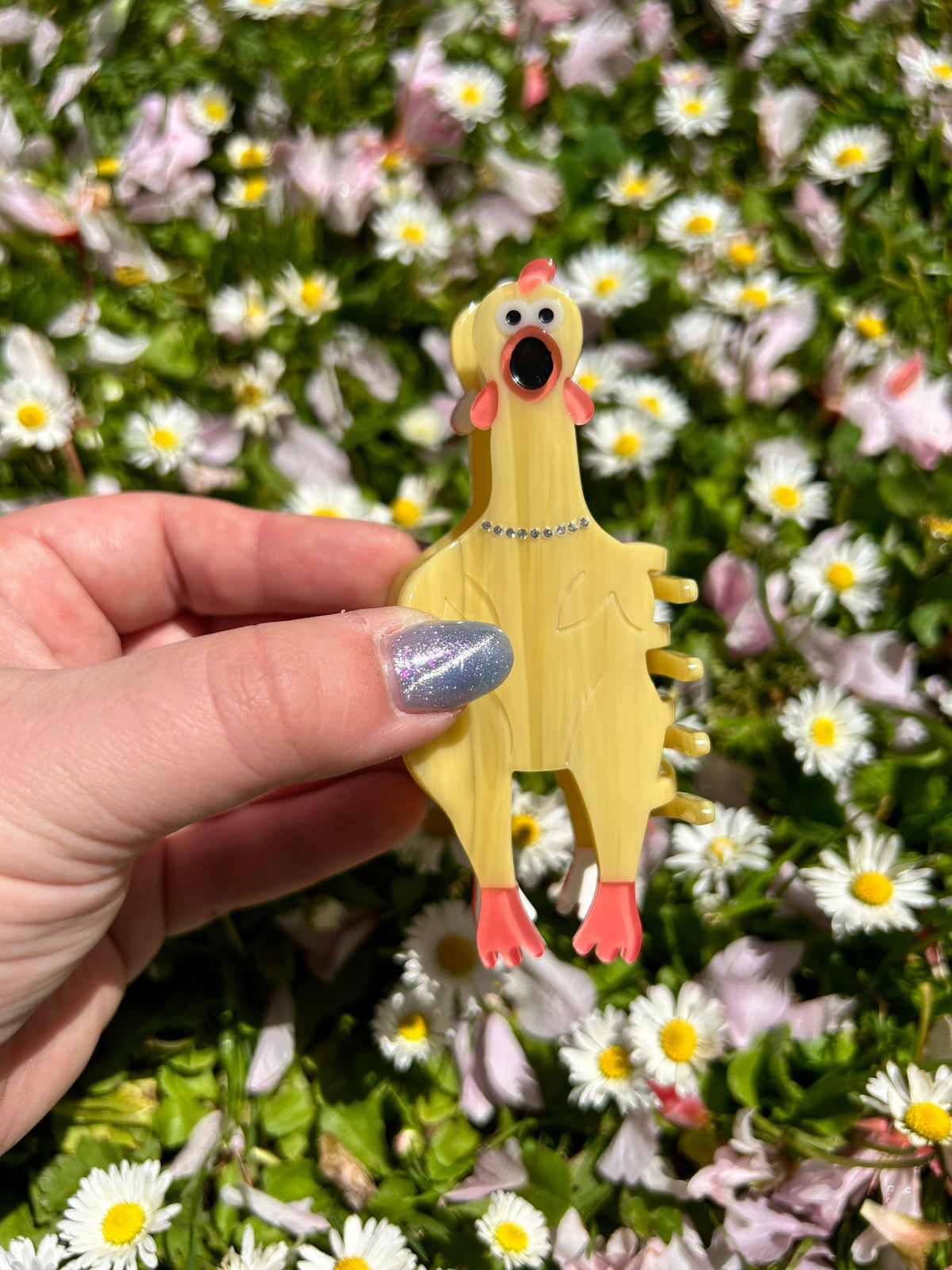 Rubber Chicken Hair Claw