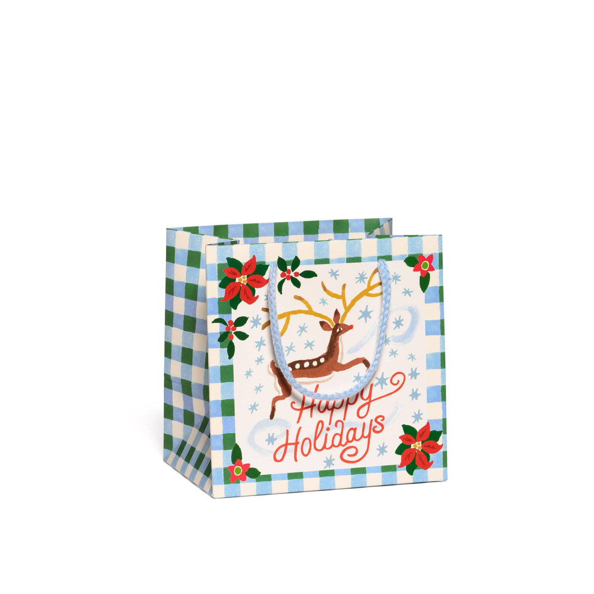 Holiday Reindeer small gift bag: Single