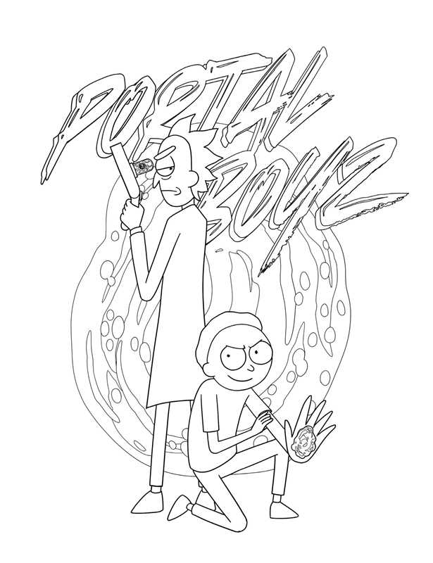 Rick and Morty Glow-in-the-Dark Coloring Book by Editors of Thunder Bay Press: Paperback; 76 pages / English