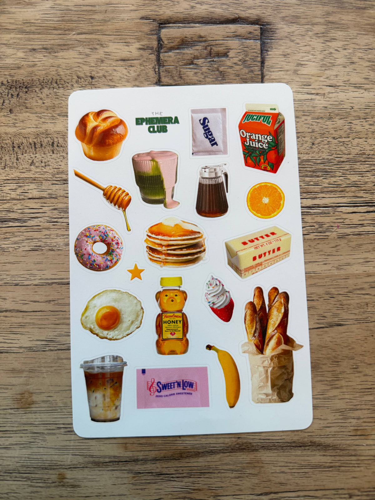 Breakfast Food Sticker Sheet - 4x6
