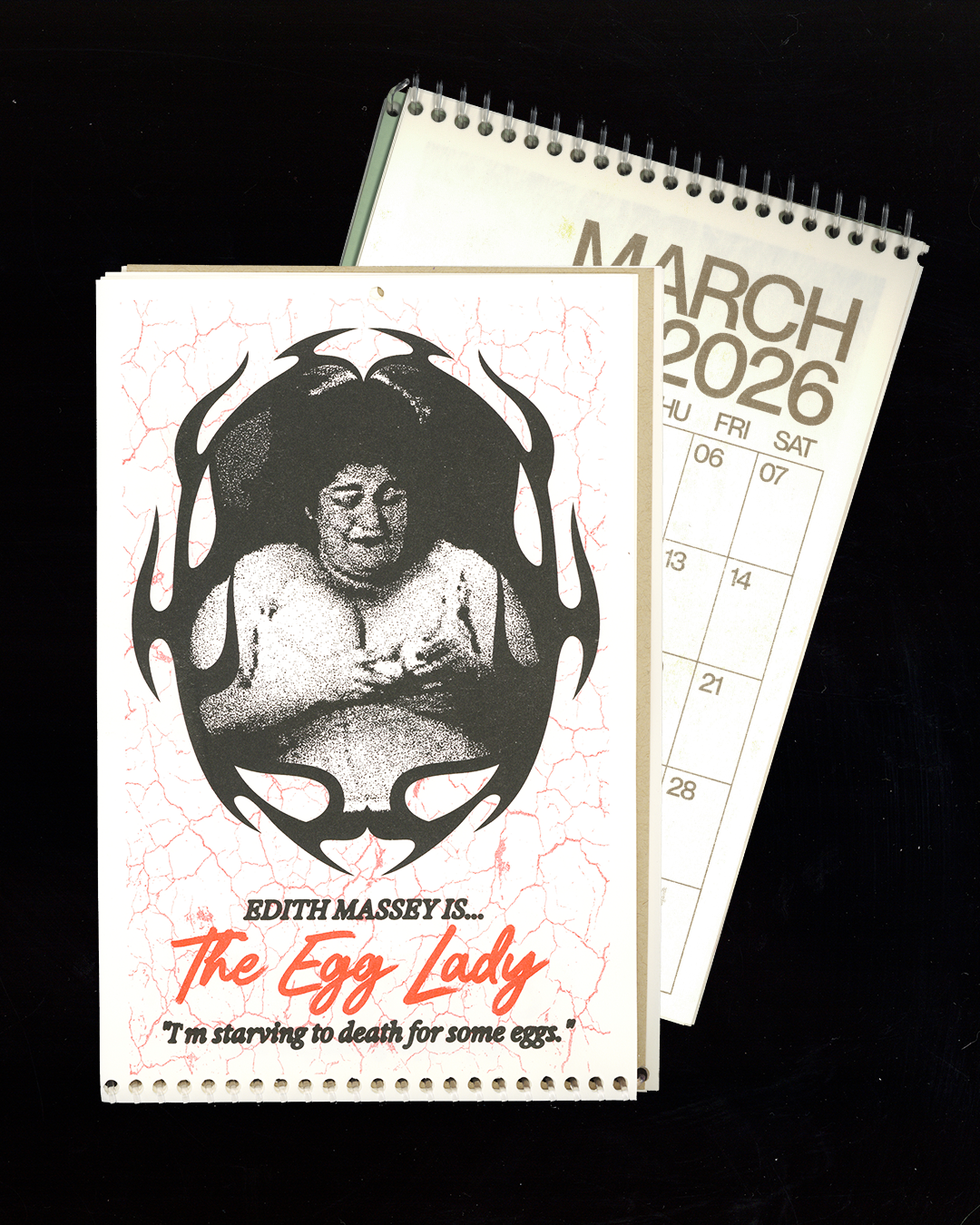 2026 Risograph-Printed John Waters Film Wall Calendar