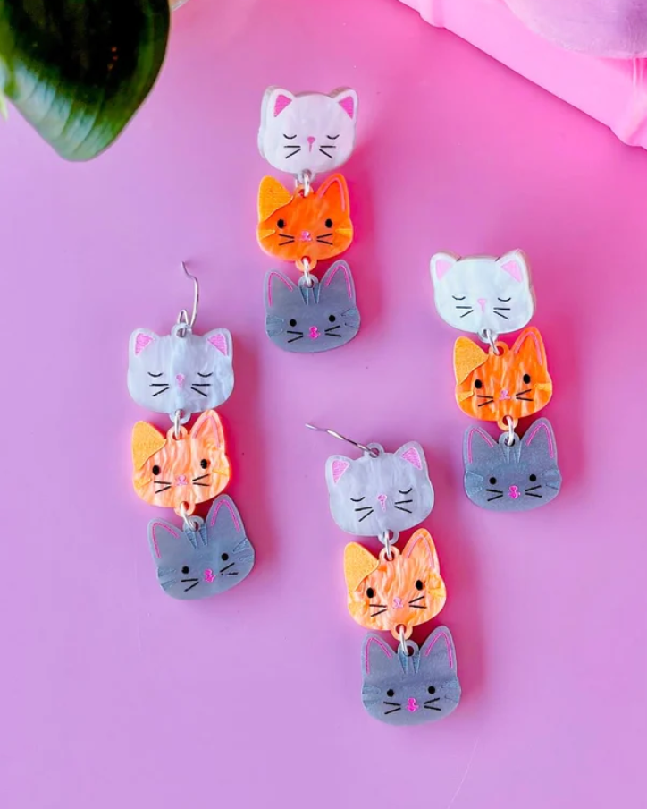 Angela’s Cats The Office Earrings